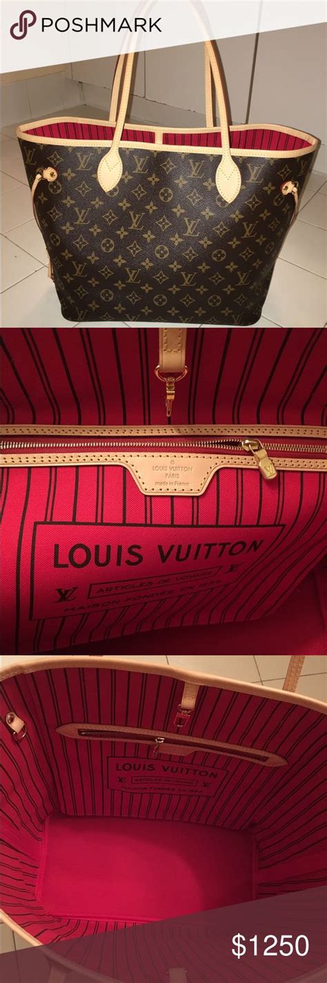 louis vuitton neverfull red inside